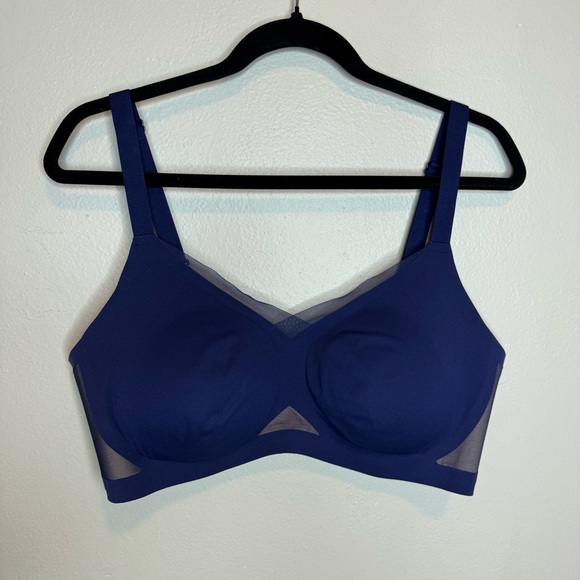 Honey Love Wire Free CrossOver Bra Navy Blue - Picture 4 of 13